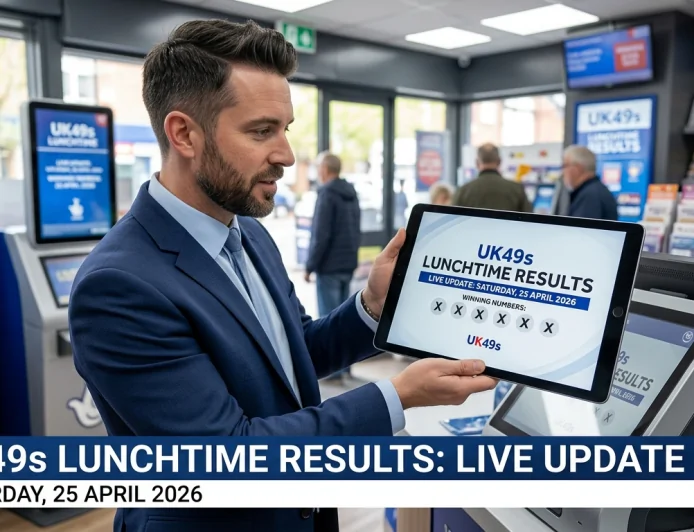 UK49s Lunchtime Results For Today – Saturday, 25 April 2026 Live Update
