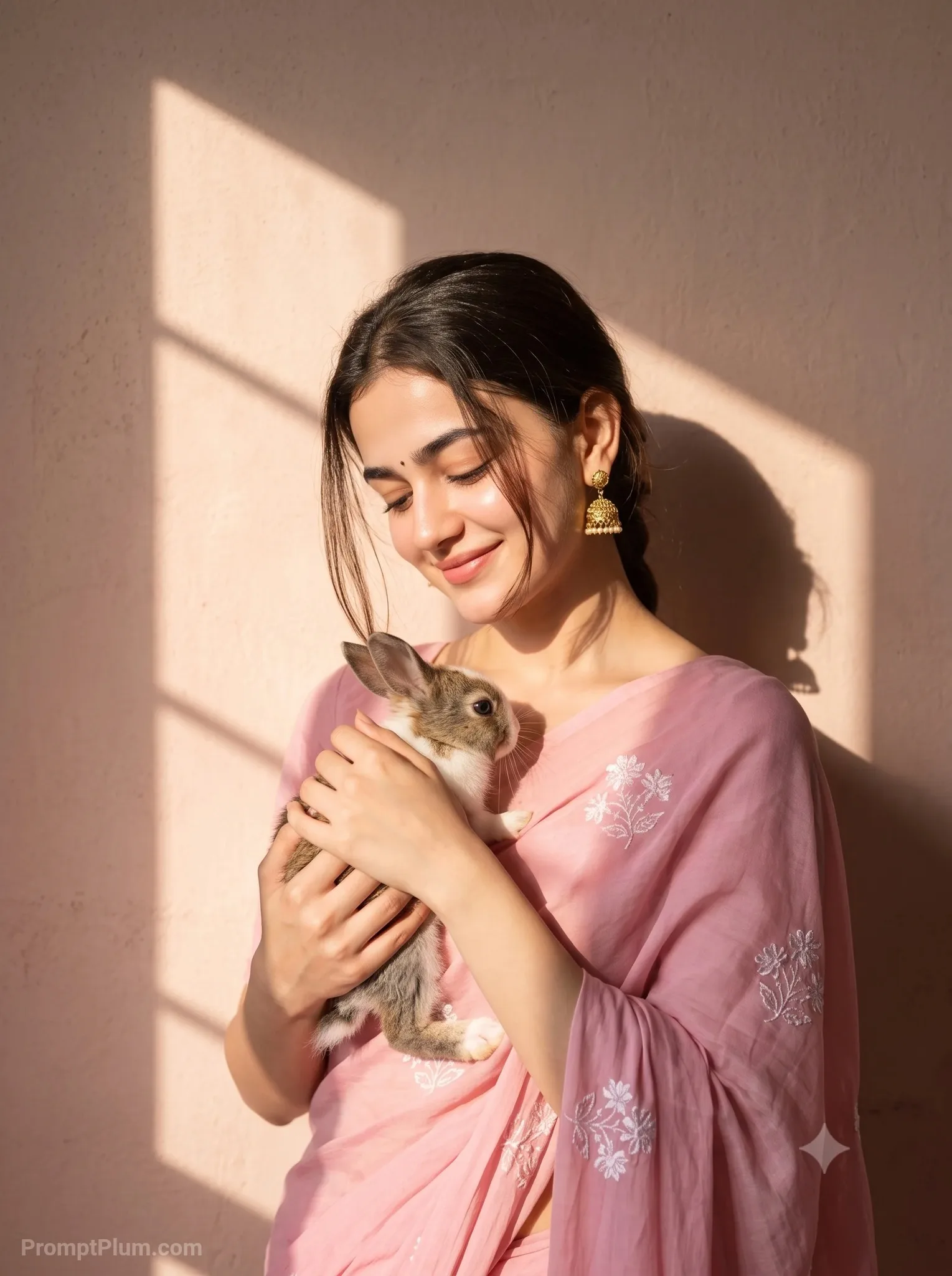 Rabbit and girl