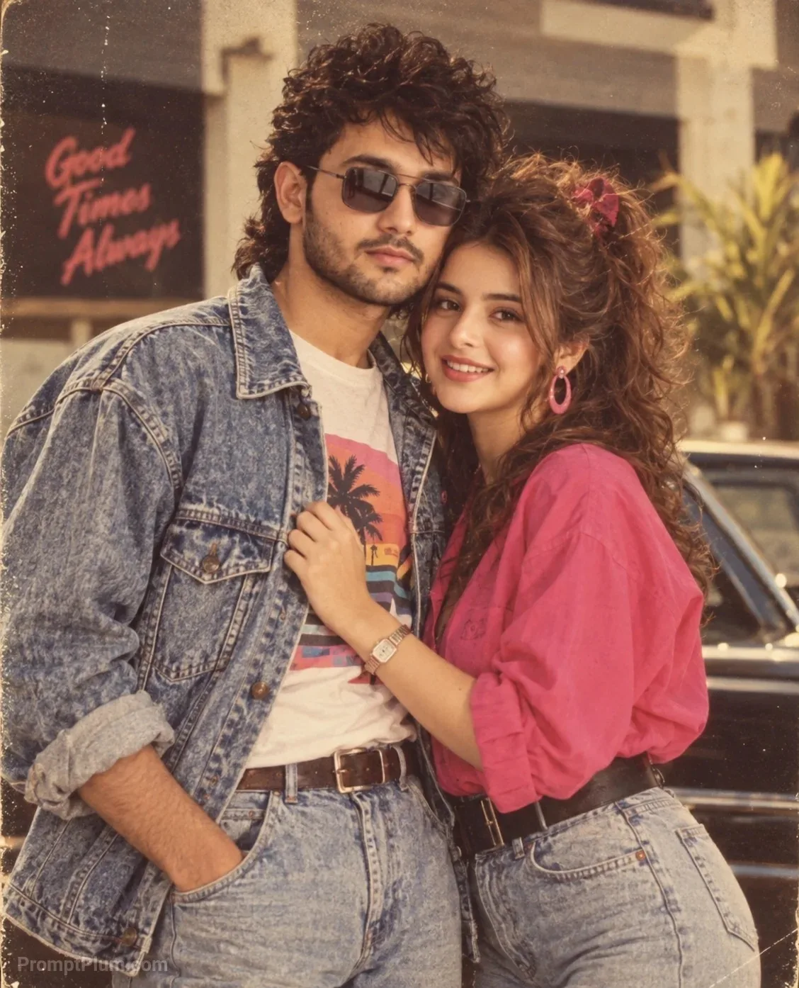 80s Vintage Couple Portrait