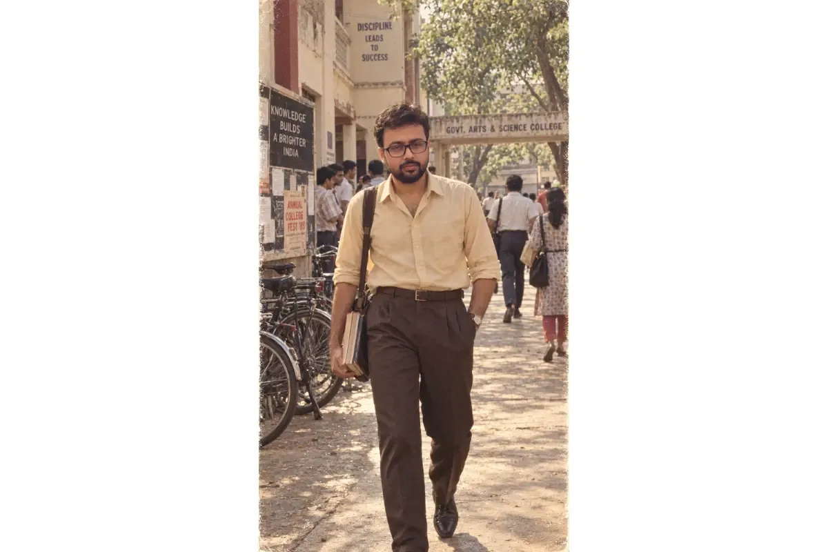 A nostalgic college-life portrait with authentic 1980s styling.