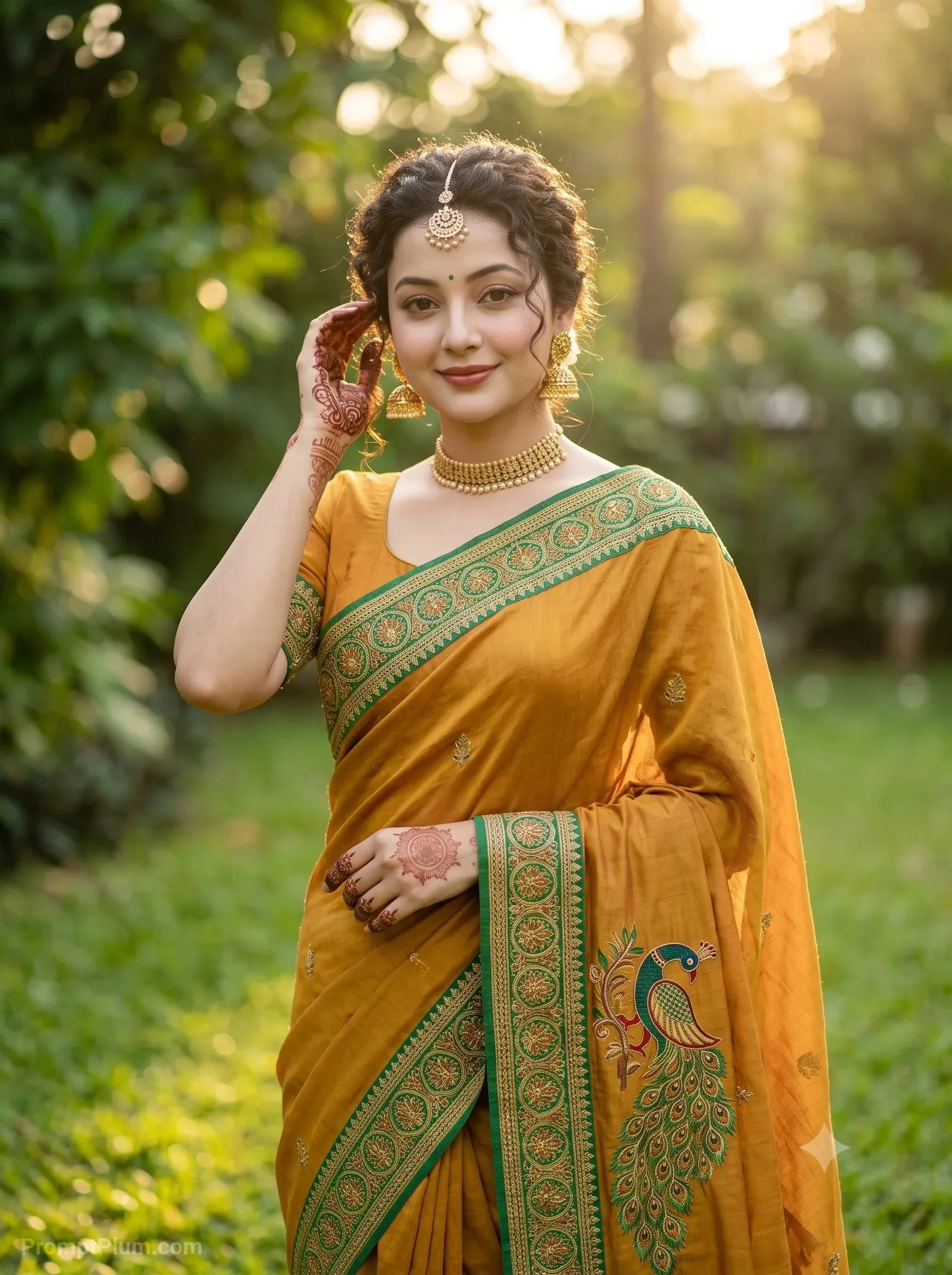 Mustard Yellow Saree Elegance
