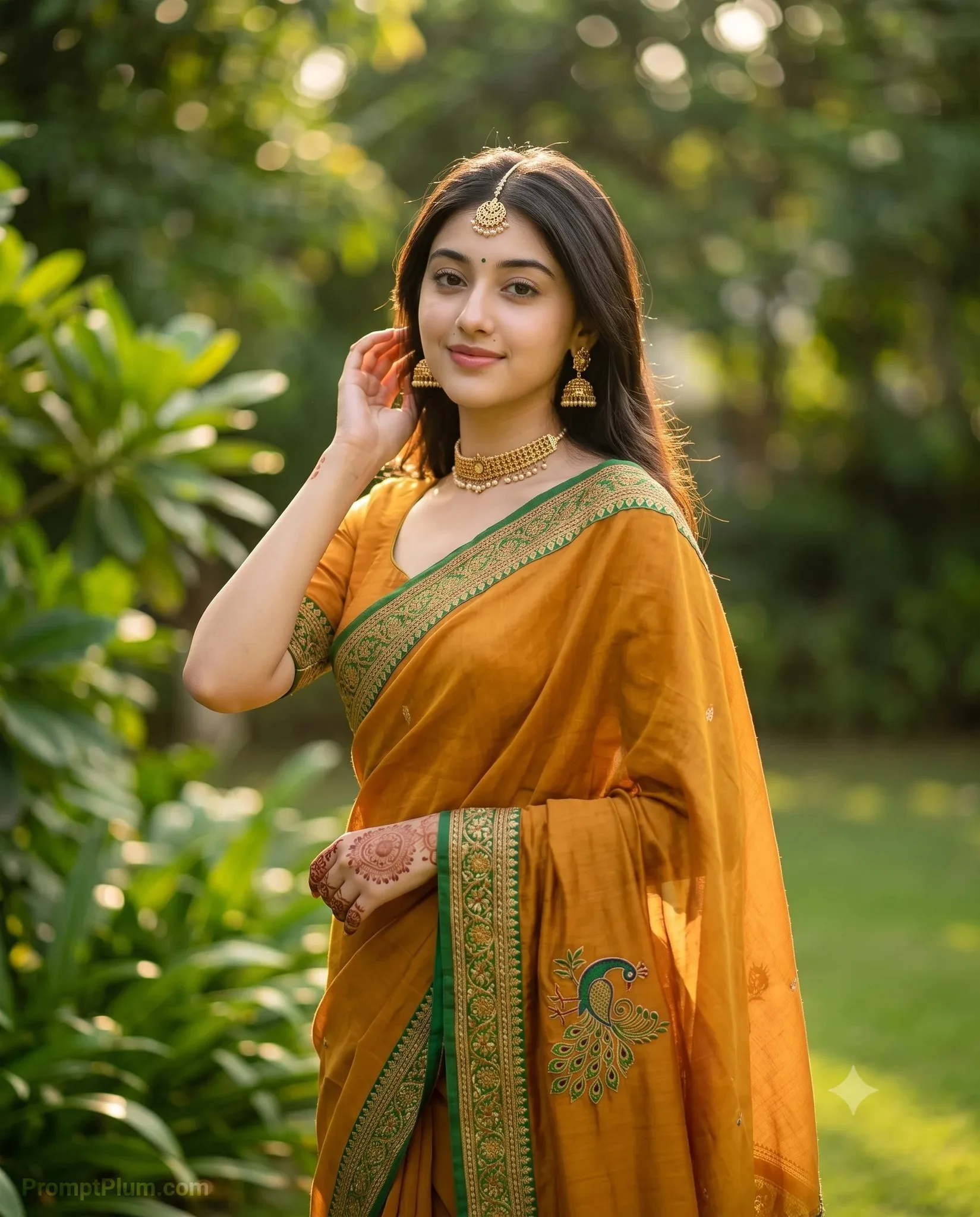 Mustard Yellow Saree Elegance
