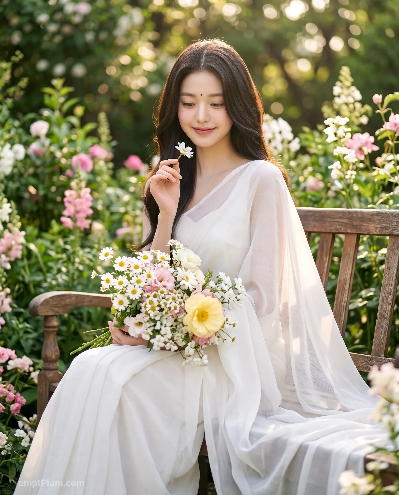 Ethereal Grace in the Garden