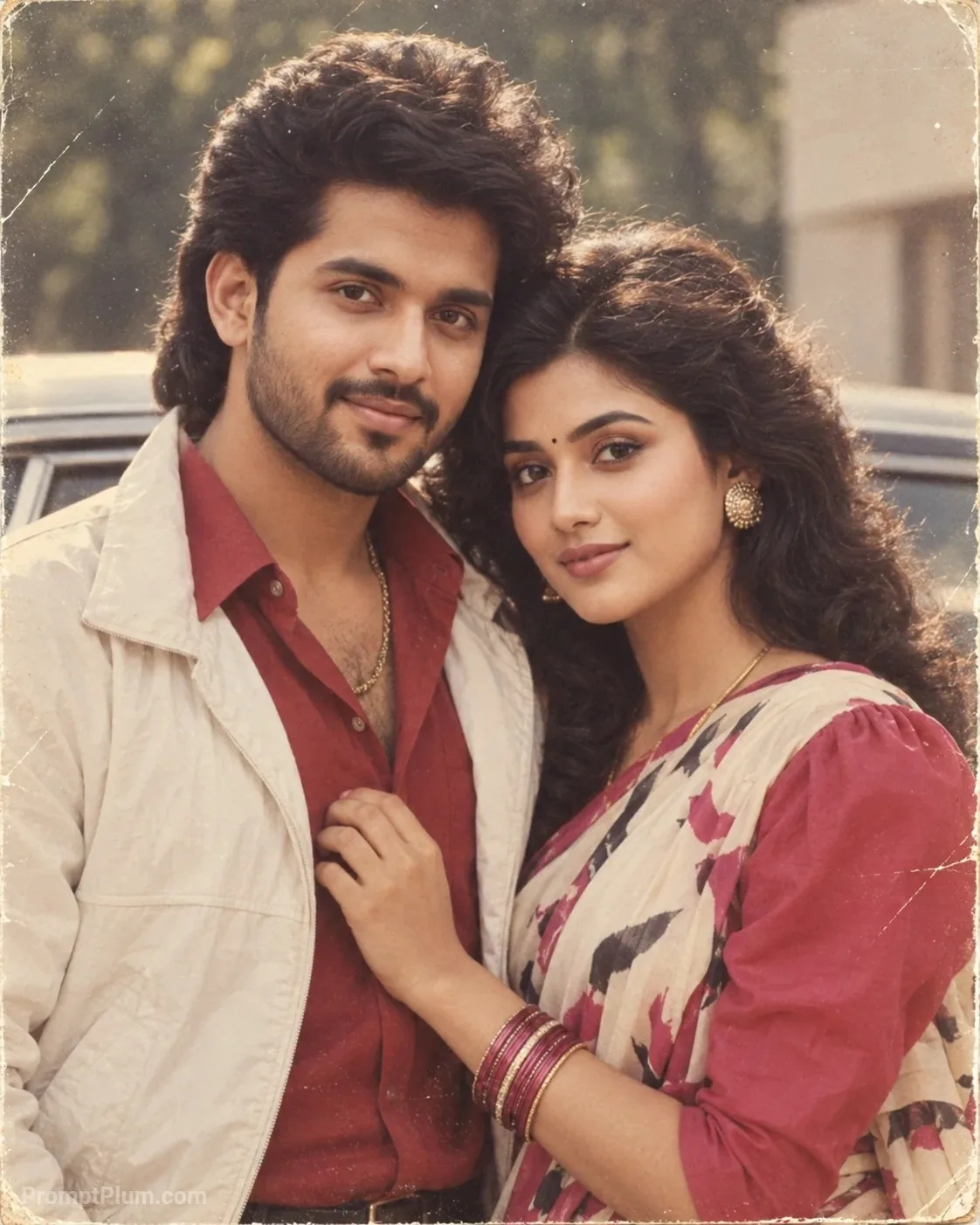 80s Vintage Couple Portrait