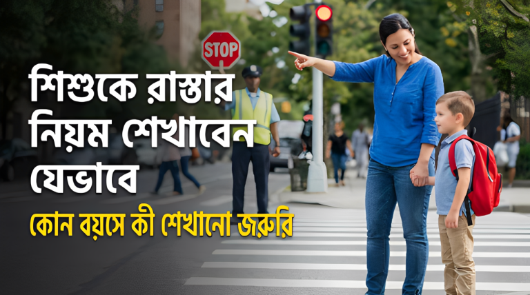 শিশুকে রাস্তার নিয়ম শেখাবেন যেভাবে | কোন বয়সে কী শেখানো জরুরি