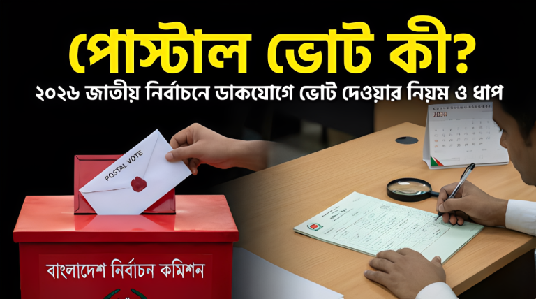 পোস্টাল ভোট কী?২০২৬ জাতীয় নির্বাচনে ডাকযোগে ভোট দেওয়ার সম্পূর্ণ গাইড